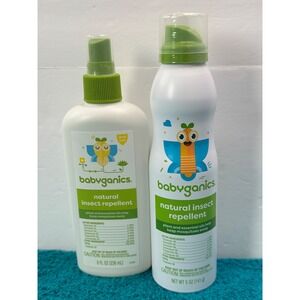Babyganics Natural Insect Repellent DEET-Free Plant Based Spray 8oz and 5oz Set